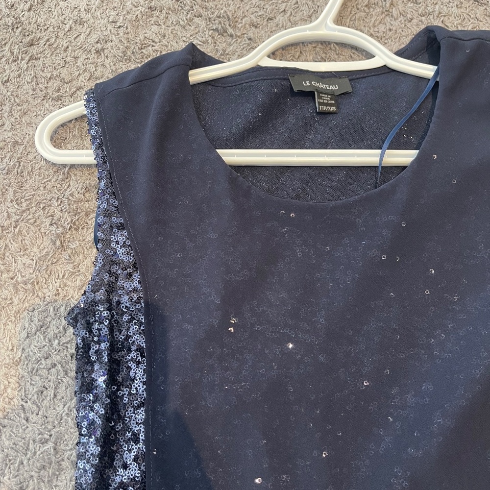 Le château stylish blouse in dark blue - Picture 3 of 5